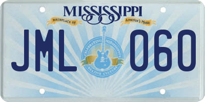 MS license plate JML060