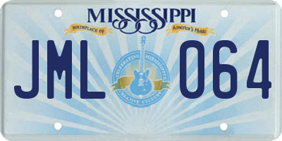 MS license plate JML064