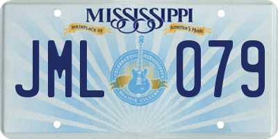 MS license plate JML079