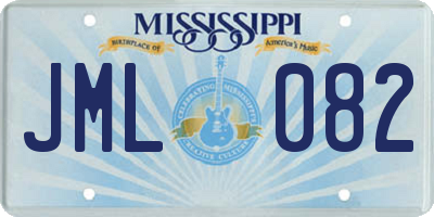 MS license plate JML082
