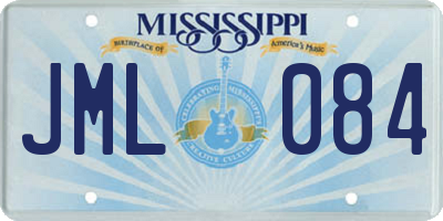 MS license plate JML084
