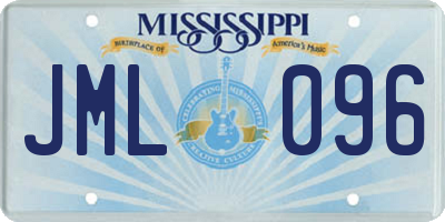 MS license plate JML096