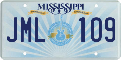 MS license plate JML109