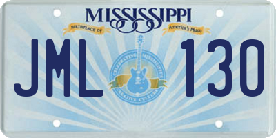 MS license plate JML130