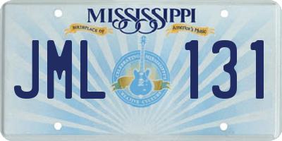 MS license plate JML131