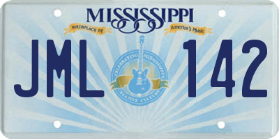 MS license plate JML142