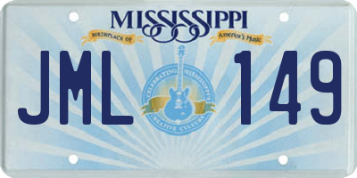 MS license plate JML149