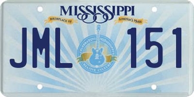 MS license plate JML151