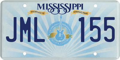 MS license plate JML155