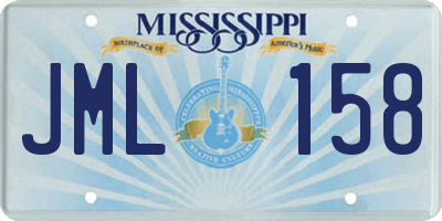 MS license plate JML158