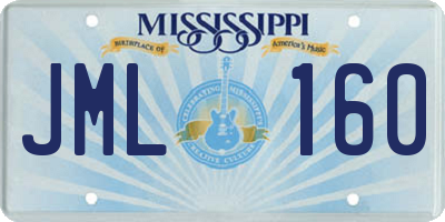 MS license plate JML160