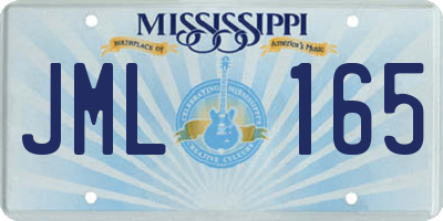 MS license plate JML165