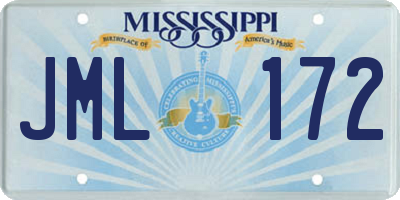 MS license plate JML172