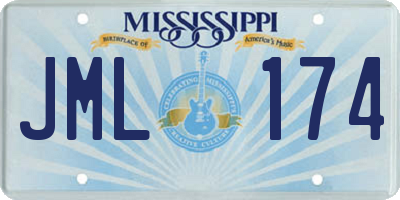 MS license plate JML174