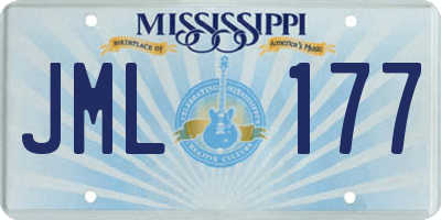 MS license plate JML177