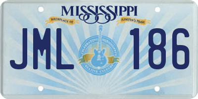 MS license plate JML186