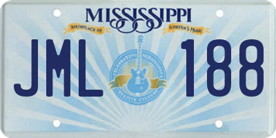 MS license plate JML188