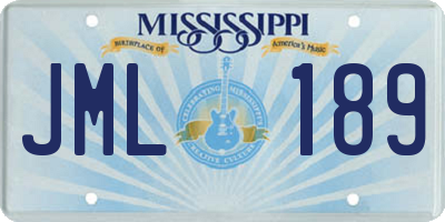 MS license plate JML189