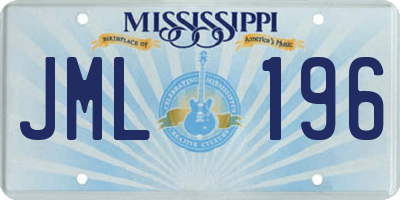 MS license plate JML196