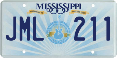 MS license plate JML211