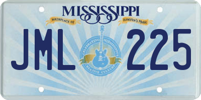 MS license plate JML225
