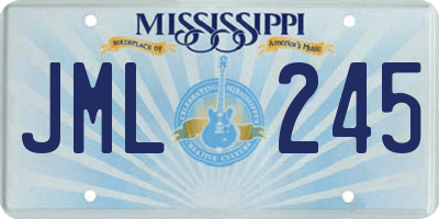 MS license plate JML245