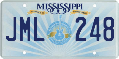 MS license plate JML248