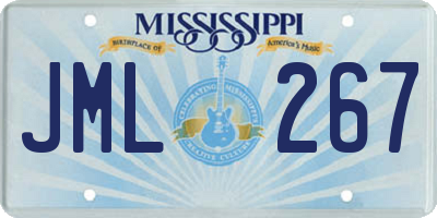 MS license plate JML267
