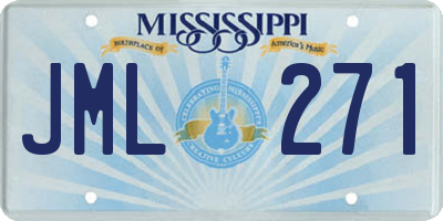 MS license plate JML271