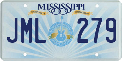 MS license plate JML279
