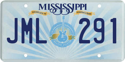 MS license plate JML291