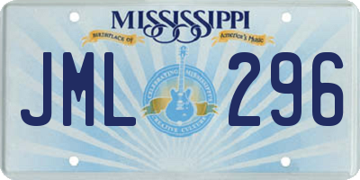 MS license plate JML296