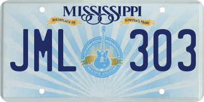 MS license plate JML303