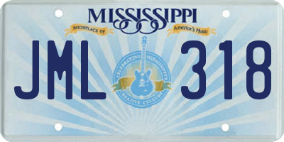 MS license plate JML318