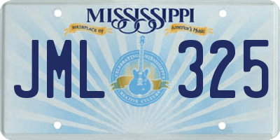 MS license plate JML325