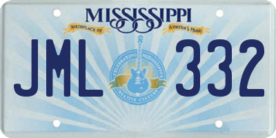 MS license plate JML332