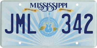 MS license plate JML342