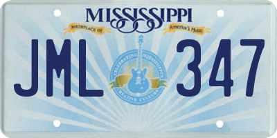 MS license plate JML347