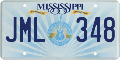 MS license plate JML348