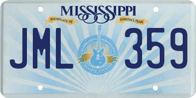 MS license plate JML359