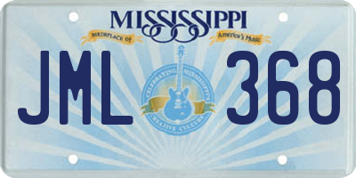 MS license plate JML368