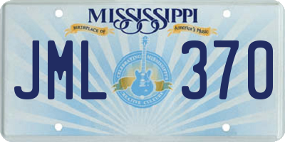 MS license plate JML370
