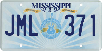 MS license plate JML371