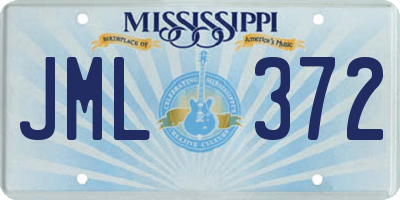 MS license plate JML372