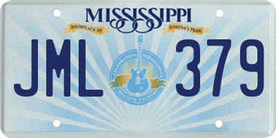 MS license plate JML379