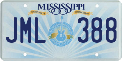 MS license plate JML388