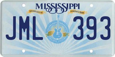 MS license plate JML393