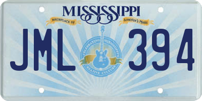 MS license plate JML394
