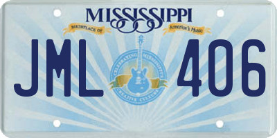MS license plate JML406