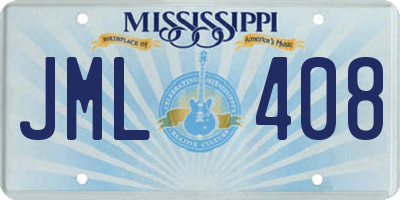 MS license plate JML408